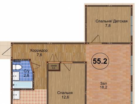 Продам 3-ком.кв.за $107 000, ул. Желтоксан,36, фотография 7