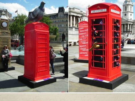 Красные телефонные будки из Англии, фотография 1