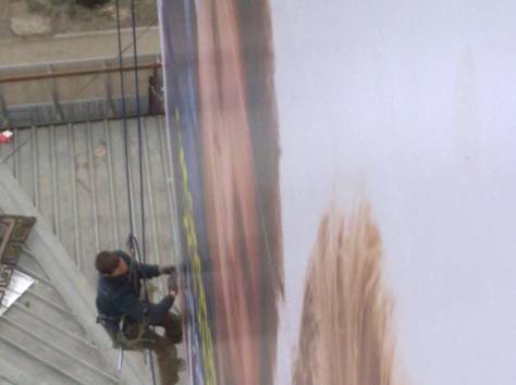 монтаж баннера, фотография 4