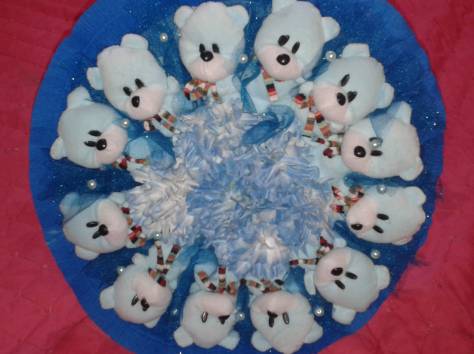 букеты из мягких игрушек, фотография 1