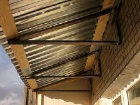 Ремонт, монтаж крыши балконного козырька в алматы, фотография 1