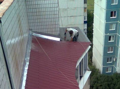 Ремонт, монтаж крыши балконного козырька в алматы, фотография 2