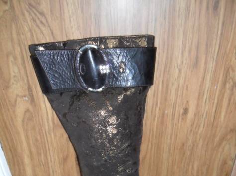 Сапоги осенние женские кожзам р.38 БУ, фотография 2