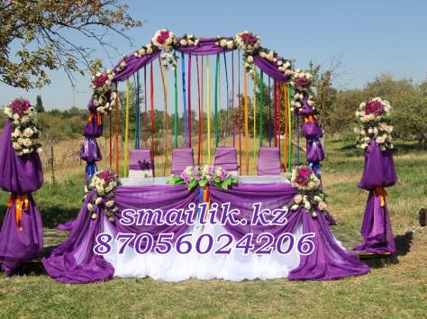  Оформление шарами, цветами, тканью (с подсветкой), фотография 1