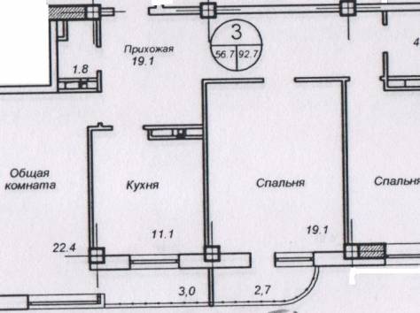 Трёх комнатная квартира в новом жилом комплексе АТЛАС., фотография 4