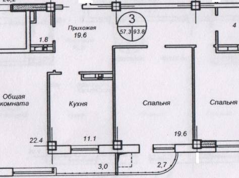 Трех комнатная квартира в новом жилом комплексе , фотография 2