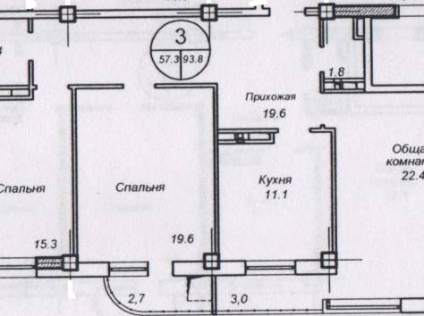Трех комнатная квартира в новом жилом комплексе , фотография 4