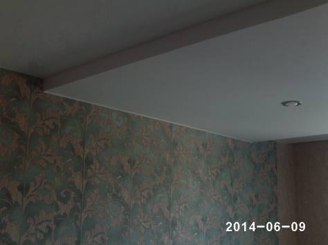 натяжные потолки, отделочные работы, фотография 3