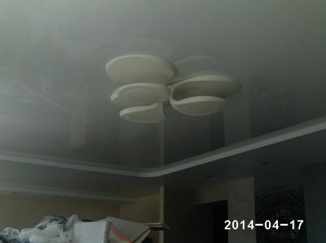 натяжные потолки, отделочные работы, фотография 12