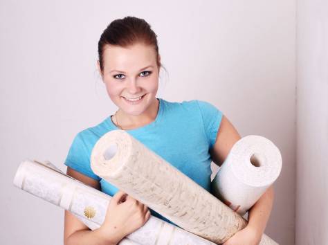 Поклейка обоев, фотография 1