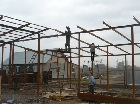 Изготовление навесов, ангаров, лестницы сварочные работы с выездом, фотография 1