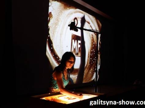 Песочная анимация в Казахстане, фотография 1