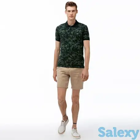 Мужские льняные шорты lacoste regular fit, фотография 1
