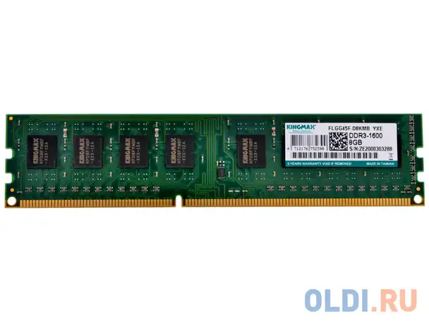 Оперативная память для компьютера kingmax ddr3 1600 dimm 8gb dimm 8gb, фотография 1