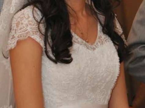 Продаю свадебное платье с элементами испанского кружева, фотография 5