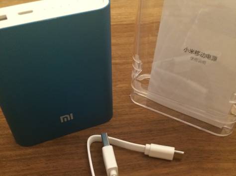 Аккумулятор для телефона Xiaomi на 10400 mAh - голубой, фотография 1