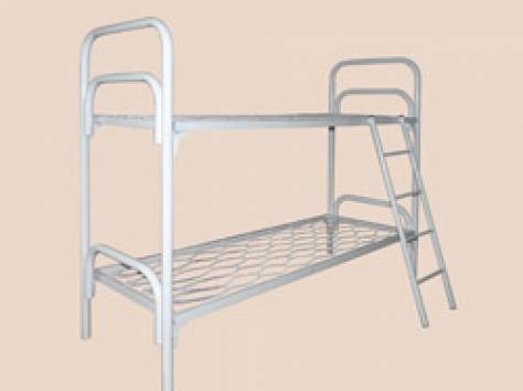 Кровати металлические одноярусные, кровати двухъярусные. Оптом., фотография 5