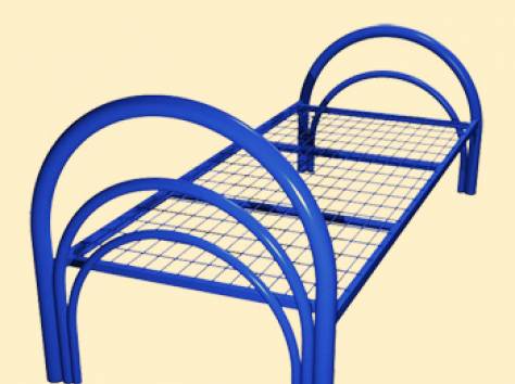 Кровати металлические одноярусные, кровати двухъярусные. Оптом., фотография 9