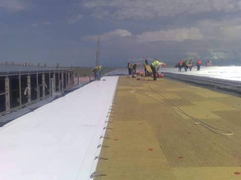 Гидроизоляция кровли ПВХ мембраной, фотография 3