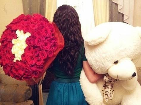 Продажа плюшевых мишек и цветов! Доставка по Алматы бесплатно!, фотография 1