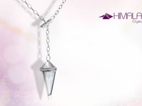 Подвеска Гималайский кристалл + серебро 925 пробы, фотография 1