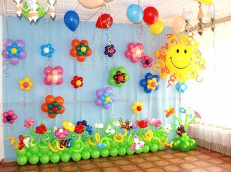 Оформление праздников шарами, цветами и тканью, фотография 5
