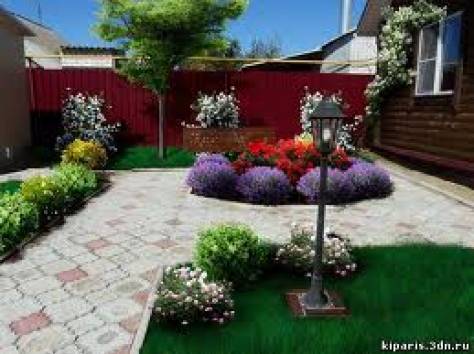 Озеленение, посадка газона, садовник, полив., фотография 6