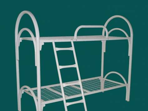 Трехъярусные металлические кровати от производителя оптом, кровати железные по низким ценам, фотография 5