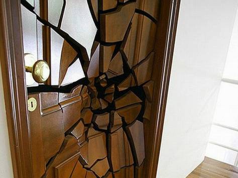 Ремонт межкомнатных дверей - замена разбитого стекла., фотография 3