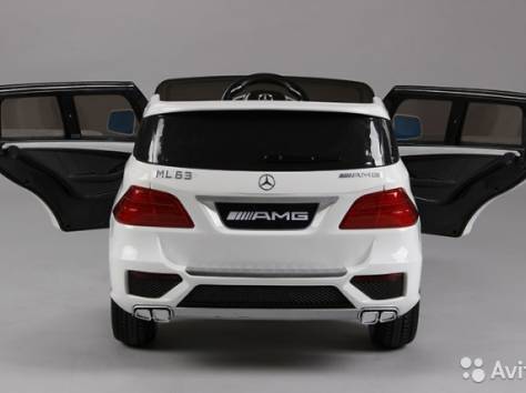Детский электромобиль Mercedes ML 63 White, фотография 3