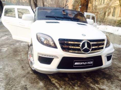 Детский электромобиль Mercedes ML 63 White, фотография 7