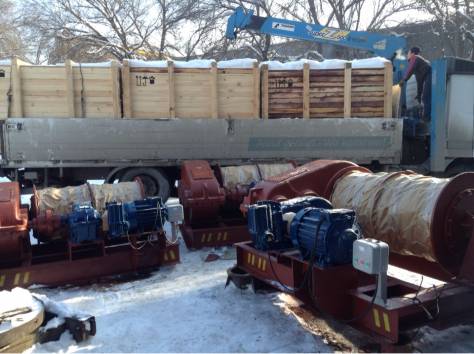 Лебедка электрическая маневровая ЛМ-20 с тросом, фотография 3