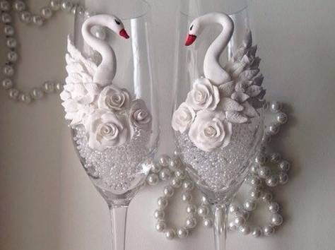 Свадебные бокалы и Бонбоньерки , фотография 1