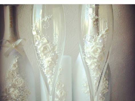 Свадебные бокалы и Бонбоньерки , фотография 2