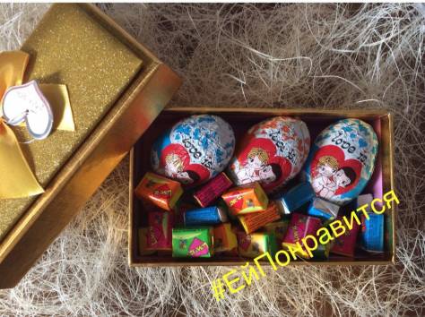 Шоколадные подарки для девушки, букеты, корзинки, тортики Алматы, фотография 2