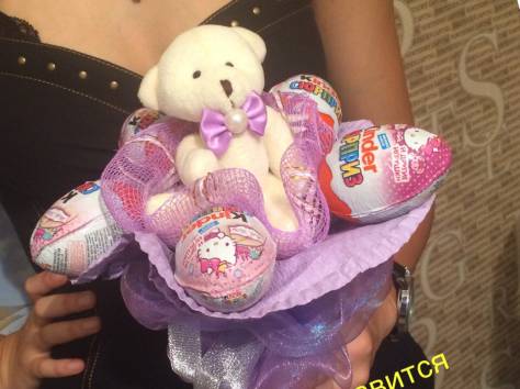 Шоколадные подарки для девушки, букеты, корзинки, тортики Алматы, фотография 8