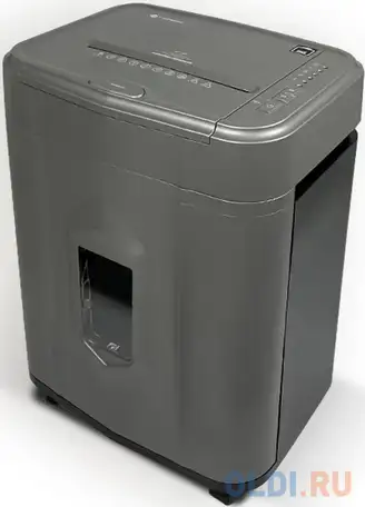 Шредер heleos ап23-5 серый/серебристый с автоподачей (секр.p-5) фрагменты 145лист. 23лтр. скрепки, фотография 1