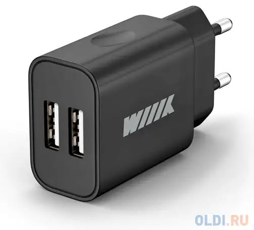 Сетевое зар./устр. wiiix unn-1-2-02 2a+2a черный, фотография 1