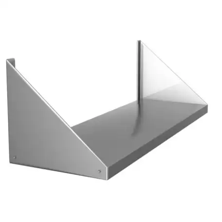 Полка настенная открытая из нержавеющей стали, фотография 2