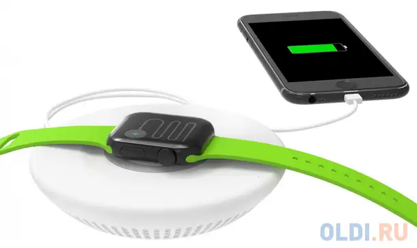 Беспроводное зарядное устройство для телефона и часов lyambda lw4-wt белый с, фотография 1