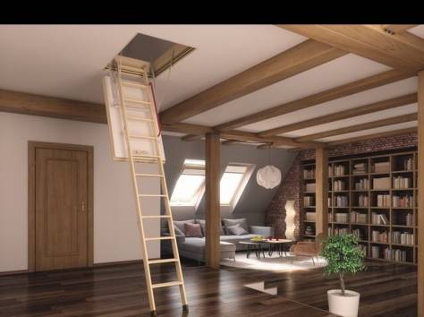 Металлочерепица, металлосайдинг, водостоки, чердачные лестницы, мансардные окна, фотография 6