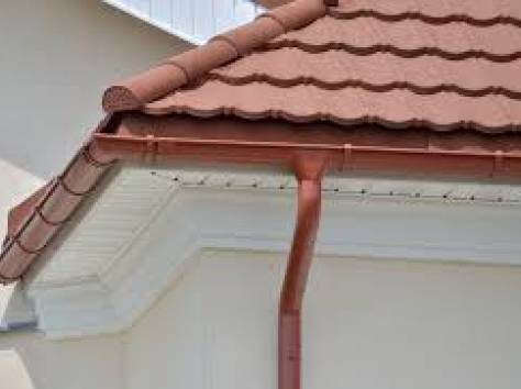 Монтаж, установка водостоков (водосточных систем, желобов,водосточных труб), фотография 1