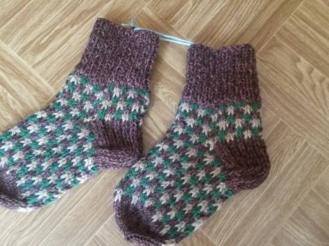 Вязаные шерстяные Носочки, Пинетки, Варежки, фотография 2