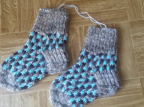 Вязаные шерстяные Носочки, Пинетки, Варежки, фотография 10