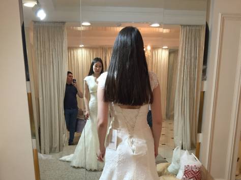 Продам свадебное платье, размер 42(S), цвет ivory, фотография 3