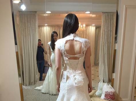 Продам свадебное платье, размер 42(S), цвет ivory, фотография 4