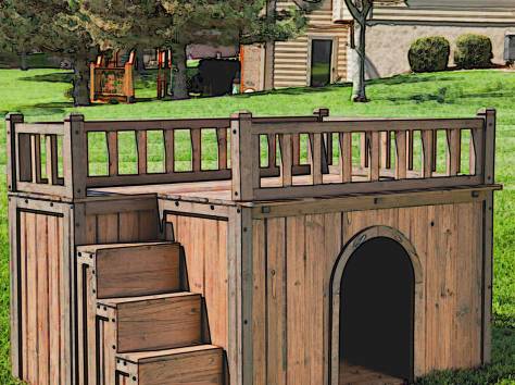 Деревянные будки для собак, фотография 3