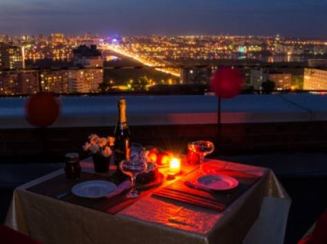 Романтичный ужин на двоих на крыше, фотография 2