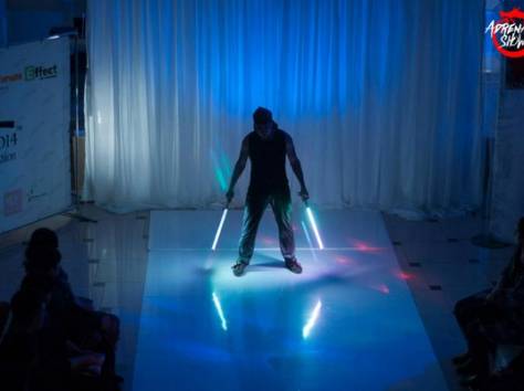 огненное (фаер), световое шоу на новогодние корпоративы, фотография 11