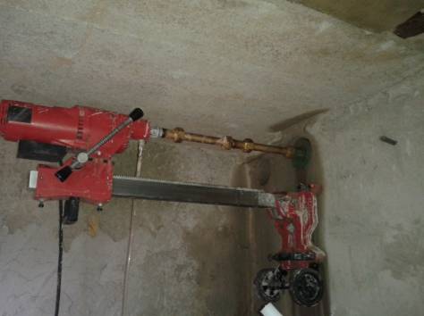 Сверление отверстий в бетонных, кирпичных, монолитных конструкциях, фотография 1